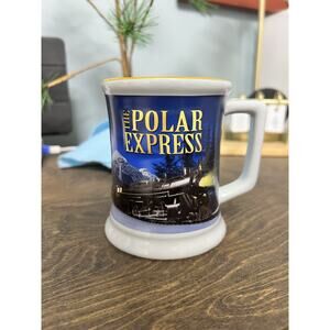 The Polar Express BELIEVE 3D Raised Ceramic Hot Chocolate Coffee Mug All Aboard!